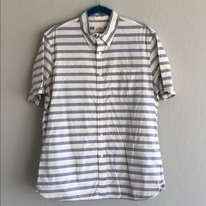 Brooks brothers striped button up polo